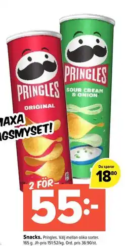 Coop Extra Snacks, SEK 55 erbjuda