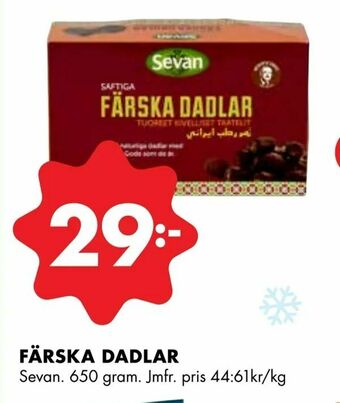 ÖoB Färska dadlar erbjuda