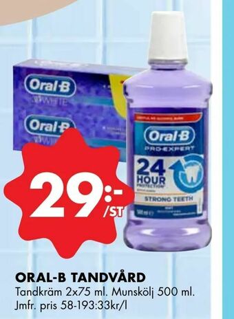 ÖoB Oral-b tandvård erbjuda