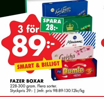 ÖoB Fazer boxar erbjuda