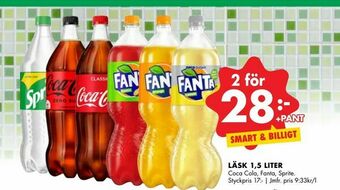 ÖoB Läsk 1,5 liter erbjuda