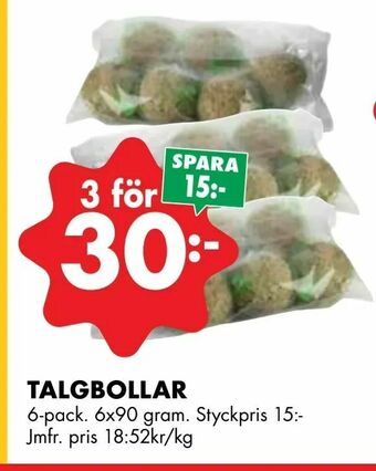 ÖoB Talgbollar erbjuda