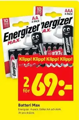 ICA Kvantum Batteri Max erbjuda