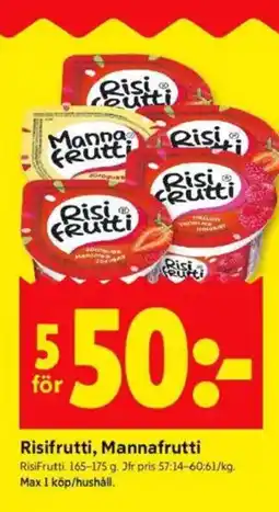 ICA Kvantum Risifrutti, Mannafrutti erbjuda