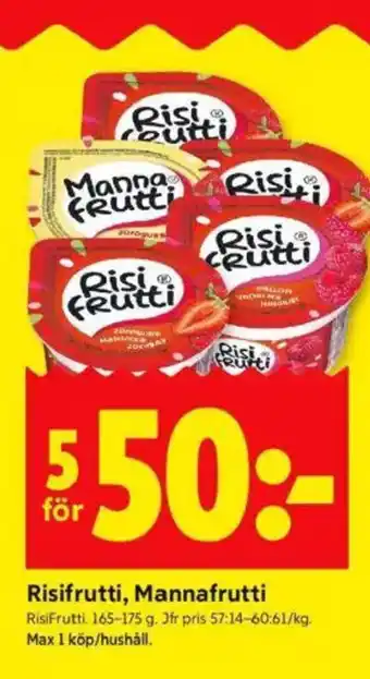 ICA Kvantum Risifrutti, Mannafrutti erbjuda