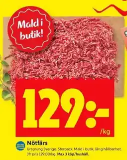 ICA Kvantum Nötfärs erbjuda