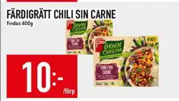 Matdax Färdigrätt chili sin carne findus erbjuda
