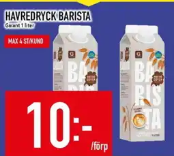 Matdax Havredryck barista garant erbjuda