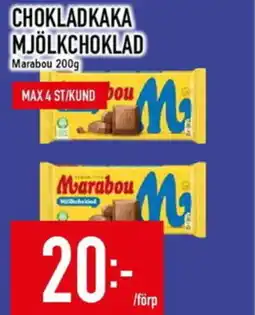 Matdax Chokladkaka mjölkchoklad marabou erbjuda