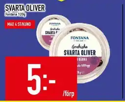Matdax Svarta oliver fontana erbjuda
