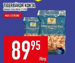 Matdax Tigerrakor kokta garden food erbjuda