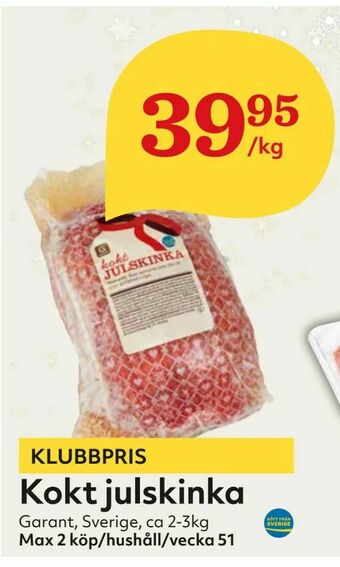 Hemköp Kokt julskinka erbjuda