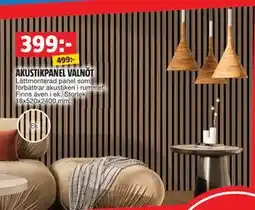 Bauhaus AKUSTIKPANEL VALNÖT, SEK 399 erbjuda