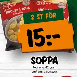 Bazaar Food market PODRAVKA Soppa erbjuda