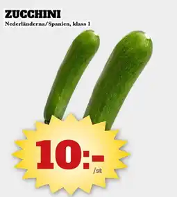 Bonum Matmarknad Zucchini nederländerna/spanien, klass 1 erbjuda