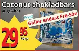 Supergrossen ALTAT Coconut chokladbars erbjuda