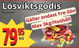 Supergrossen HULTEN Lösviktsgodis erbjuda