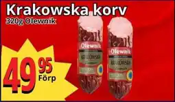 Supergrossen OLEWNIK Krakowska korv erbjuda