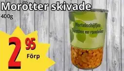 Supergrossen Morötter skivade erbjuda