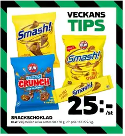 Coop OLW Snackschoklad erbjuda