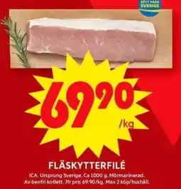 ICA Supermarket Fläskytterfilé erbjuda