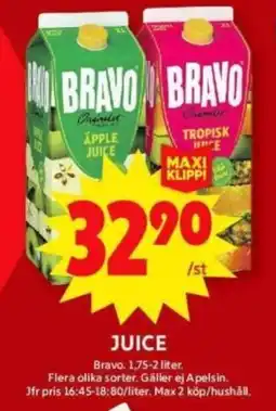 ICA Supermarket BRAVO Juice erbjuda