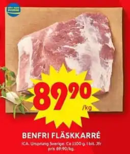 ICA Supermarket Benfri fläskkarré erbjuda