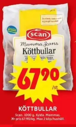 ICA Supermarket SCAN Köttbullar erbjuda