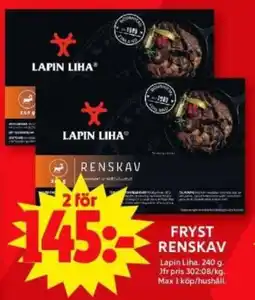 ICA Supermarket LAPIN LIHA Fryst renskav erbjuda