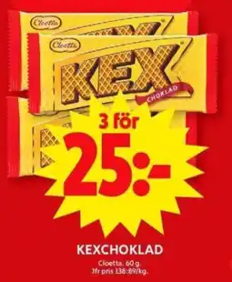 ICA Supermarket CLOETTA Kexchoklad erbjuda