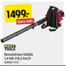Jula Bensindriven lövblås 1,4 kW 276,5 km/h, SEK 1499 erbjuda