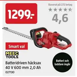 Jula Batteridriven häcksax 40 V 600 mm 2,0 Ah, SEK 1299 erbjuda