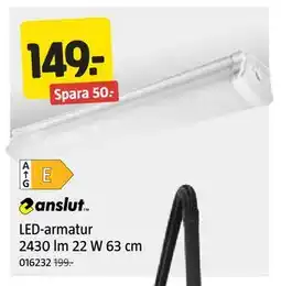 Jula LED-armatur 2430 lm 22 W 63 cm, SEK 149 erbjuda