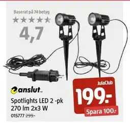 Jula Spotlights LED 2 -pk 270 lm 2x3 W, Medlemspris erbjuda
