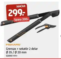 Jula Grensax + sekatör 2 delar Ø 35 / Ø 20 mm, Medlemspris erbjuda