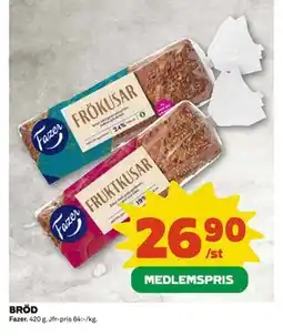 Coop BRÖD, Medlemspris erbjuda
