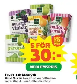 Stora Coop Frukt- och bärdryck, Medlemspris erbjuda