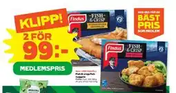 Stora Coop Fish & crisp/fish nuggets, Medlemspris erbjuda