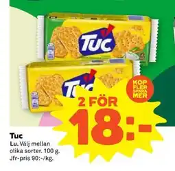 Stora Coop Tuc, SEK 18 erbjuda