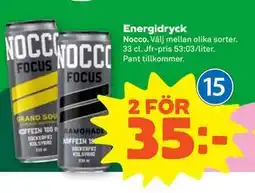 Stora Coop Energidryck, SEK 35 erbjuda