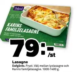 Stora Coop Lasagne, SEK 79 erbjuda