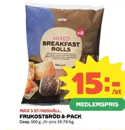Coop COOP Frukostbröd 8-pack erbjuda