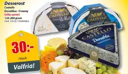 Extra Mjällby Stormarknad CASTELLO Desserost erbjuda