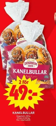 ICA Supermarket SKOGAHOLM Kanelbullar erbjuda