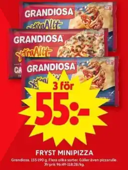 ICA Supermarket GRANDIOSA Fryst minipizza erbjuda
