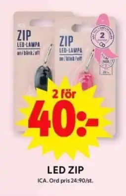 ICA Supermarket LED zip erbjuda