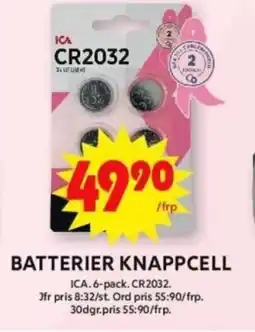 ICA Supermarket ICA Batterier knappcell erbjuda