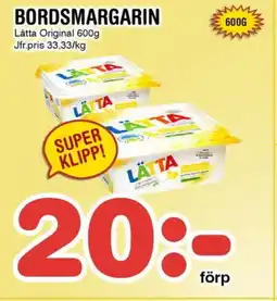 Nya Pulsen LÄTTA Bordsmargarin erbjuda