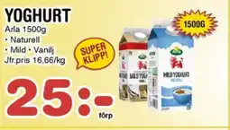 Nya Pulsen ARLA Yoghurt erbjuda