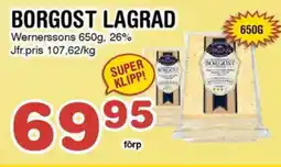 Nya Pulsen Wernerssons Borgost lagrad erbjuda
